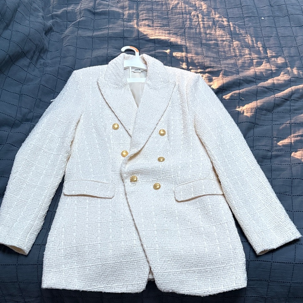 Jason Wu Cream Blazer with Gold Buttons